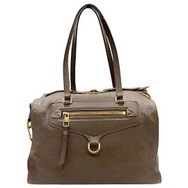 Louis Vuitton Lumineuse Monogram Empreinte Ledertasche in Taupe Braun