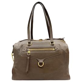 Louis Vuitton-Louis Vuitton Lumineuse Monogram Empreinte Taupe Leather Tote -Brown