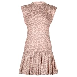 Zimmermann-Zimmermann Mini-robe à imprimé léopard en lin multicolore-Autre