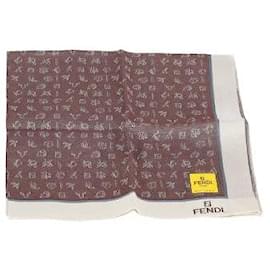 Fendi-Brown Cotton Fendi Scarf-Brown