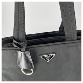Prada-Black Nylon Prada Shoulder Bag-Black