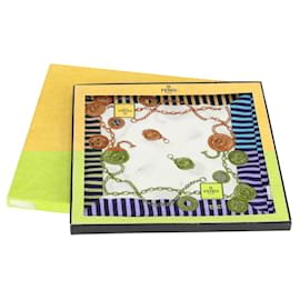 Fendi-Gold Cotton Fendi Scarf-Golden