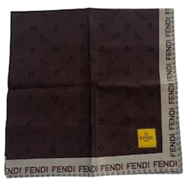 Fendi-Brown Fabric Fendi Scarf-Brown