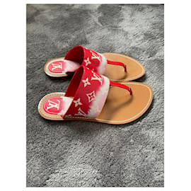 Louis Vuitton-Palma flat sandals-Red