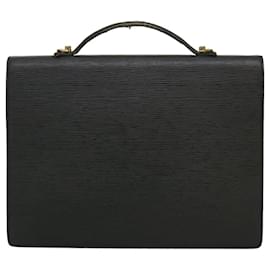 Louis Vuitton-LOUIS VUITTON Epi Serviette Ambassador Business Bag Noir M54412 Auth LV 31790-Noir