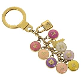 Louis Vuitton-LOUIS VUITTON Porte Cles Bastille Charm Gold Multicolor pink M65646 Auth th2971-Pink,Multiple colors,Golden