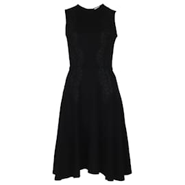 Erdem-Knielanges Kleid Erdem Jarla aus schwarzer Viskose-Schwarz