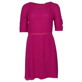 Nina Ricci Abito al ginocchio a maniche lunghe in seta rosa Rosa