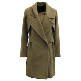 Gucci-Gucci Trench Coat in Tan Wool-Brown,Beige
