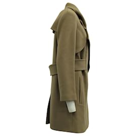 Gucci-Gucci Trench Coat in Tan Wool-Brown,Beige