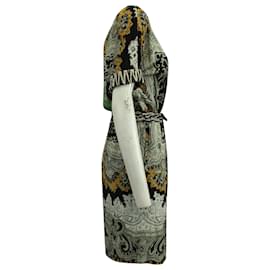 Etro-Etro Robe Ceinturée à Imprimé Paisley en Satin de Soie Multicolore-Autre,Imprimé python