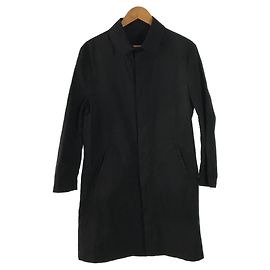 **Acne Studios (Acne) SS14/STEN NYLON/Sten Collar Coat/44/Polyester/BLK Black