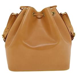 Louis Vuitton-LOUIS VUITTON Nomad Leather Petit Noe Shoulder Bag Brown M85003 LV Auth 31852a-Brown