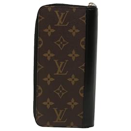 Louis Vuitton-LOUIS VUITTON Portafoglio lungo Macassar Portefeuille Thanon con monogramma M63489 LV 31715alla-Monogramma