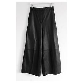 Lederhose mit weitem Bein von Joseph Tuba Schwarz