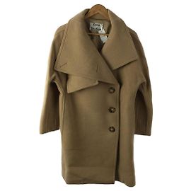 **Acne Studios (Acne) Acnes Studios/FN-WN-OUTW000052/18AW/wool funnel neck coat/lining torn Brown