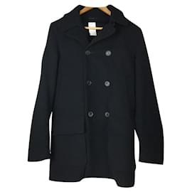 Acne-**Acne Studios (Acne) Stainless collar coat/46/Wool/Black/PAW15/Stainless collar melton wool coat-Black