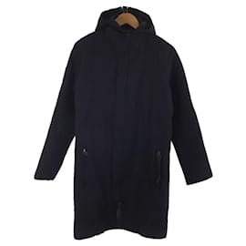 Acne-**Acne Studios (Acne) Melton hooded coat/44/Wool/NVY-Navy blue