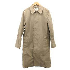 **Acne Studios (Acne) Filling stain collar coat/44/polyester/beige/stains Beige