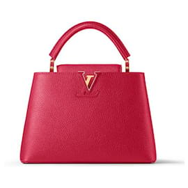 Louis Vuitton-LV Capucines BB vermelho escarlate-Vermelho
