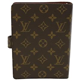 Louis Vuitton-LOUIS VUITTON Monogram Agenda MM Day Planner Cover R20105 Auth LV 31775-Autre