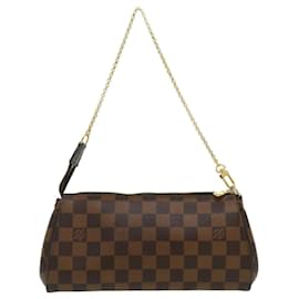 Louis Vuitton-LOUIS VUITTON Damier Ebene Eva 2Way Shoulder Hand Pouch N55213 LV Auth 31731-Other