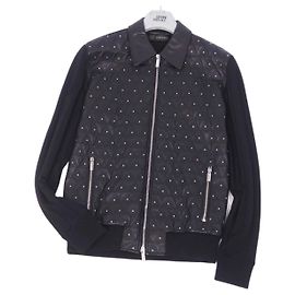 * VERSACE-Jacke Strick-Wechsel/Absteppung Herren-Blouson außen Schwarz