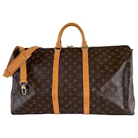Louis Vuitton-Louis Vuitton Keepall 55 bandouliere weekendbag travelbag monogram-Brown