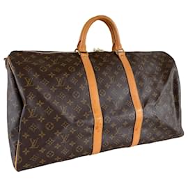 Louis Vuitton-Louis Vuitton Keepall 55 bandouliere weekendbag travelbag monogram-Brown