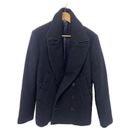 Acne-**Acne Studios (Acne) lined coat/50/wool/navy/used-Navy blue