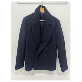 Acne-**Acne Studios (Acne) lined coat/50/wool/navy/used-Navy blue
