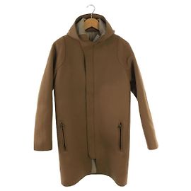 **Acne Studios (Acne) MILTON/zip up melton wool hooded coat/coat/44/wool/camel/220163/ Brown