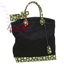Louis Vuitton-LOUIS VUITTON Vernis Dot Infinity Lockit MM Hand Bag M40681 LV Auth bs2302a-Black,Red
