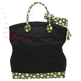 Louis Vuitton-LOUIS VUITTON Vernis Dot Infinity Lockit MM Hand Bag M40681 LV Auth bs2302a-Black,Red