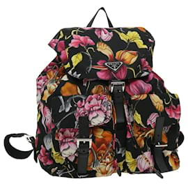 Prada-PRADA Backpack Nylon Black Auth 31734a-Black