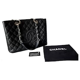 Chanel-Chanel Grand shopper silver hardware-Black