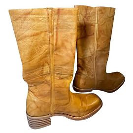 Botas Frye de couro bege Bege