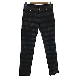 *VERSUS VERSACE Pantalones pitillo/ A rayas [Ropa de hombre] Negro