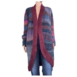 Cardigan rayé en mélange de laine Zadig & Voltaire Yuno Pa Multicolore