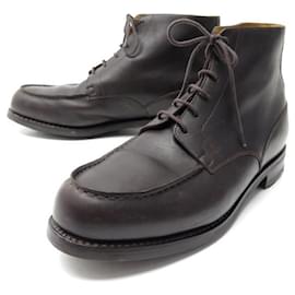 JM Weston-JM WESTON SHOES 321 DERBY GOLF UPRIGHTS 9.5D 43.5 HIGH SHOES LEATHER-Brown