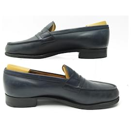 JM Weston-JM WESTON SHOES 180 Church´s Loafers 6D 40 IN BLUE LEATHER + LOAFERS-Navy blue