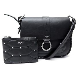 NUOVA BORSA A MANO ZADIG & VOLTAIRE X KATE MOSS BORSA A TRACOLLA UMA NERA Nero
