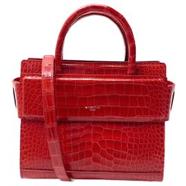 NEUE GIVENCHY HORIZON PM TASCHE AUS ROTEM KROKODIL-LEDER-UMKÖRPER-HANDTASCHE Rot