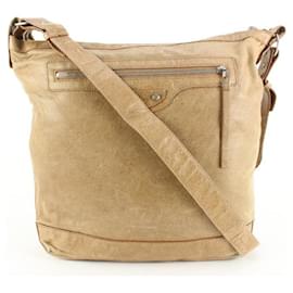 Balenciaga-Brown Leather Classic the Day Hobo Messenger-Other