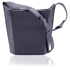 Louis Vuitton-Vintage Black Epi Leather Sac Seau Shoulder Bucket Bag-Black