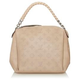 Louis Vuitton-Louis Vuitton Brown Mahina Babylone BB-Brown,Beige