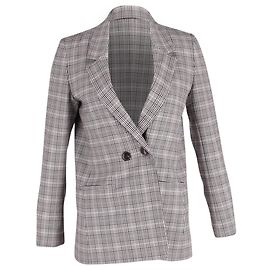 Blazer scozzese con petto foderato Anine Bing in poliestere grigio Grigio