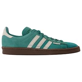 Adidas-Campus 80 Darryl Brown Sneakers in Green Leather-Green