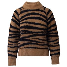 APC Strickpullover mit Zebramuster aus mehrfarbiger Wolle Mehrfarben