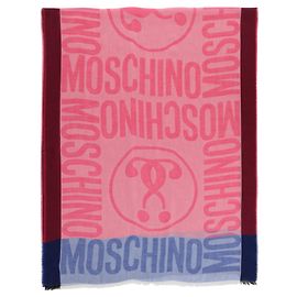 Sciarpa Moschino in seta con logo Multicolore